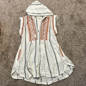 Free People embroidered cotton beach cover up